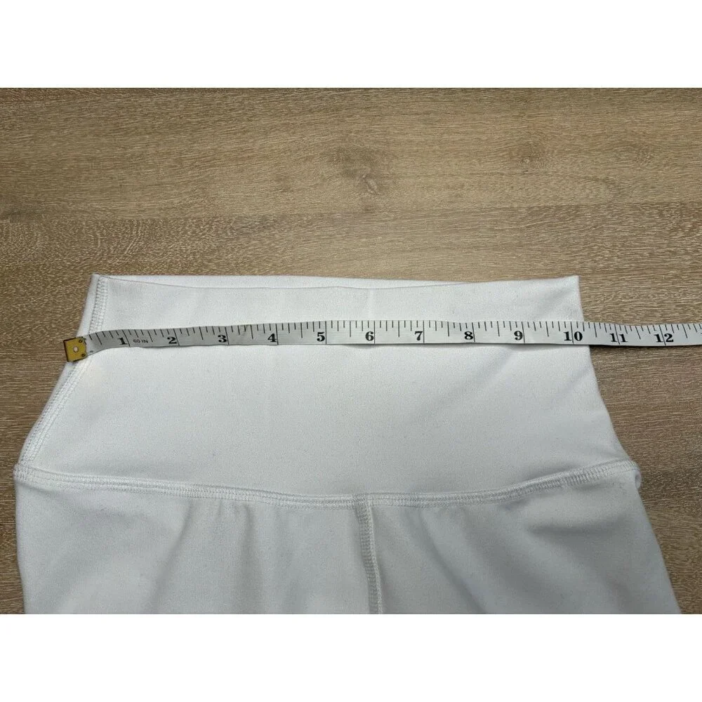 Alo High Waisted Ripped Warrior Leggings In Pristine White Size XXS